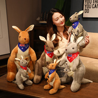 32/45/55/65cm Cute Mother & Child kangaroo Plush Toys Kawaii Big Size Kangaroo Plushie Pillow Stuffed Dolls