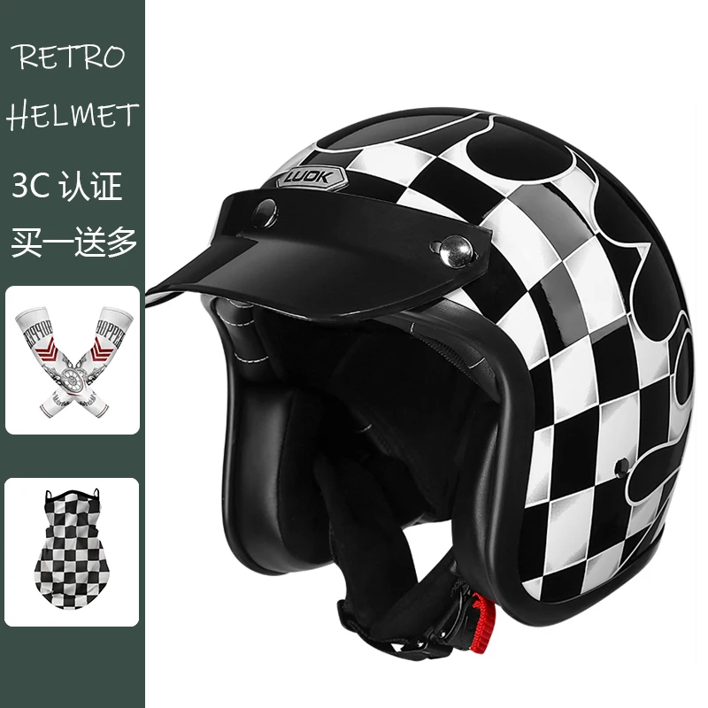 High quality ABS classic retro Open face 3/4 helmet, for Harley motorcycle and cruise motorcycle protection helmets,Capacete