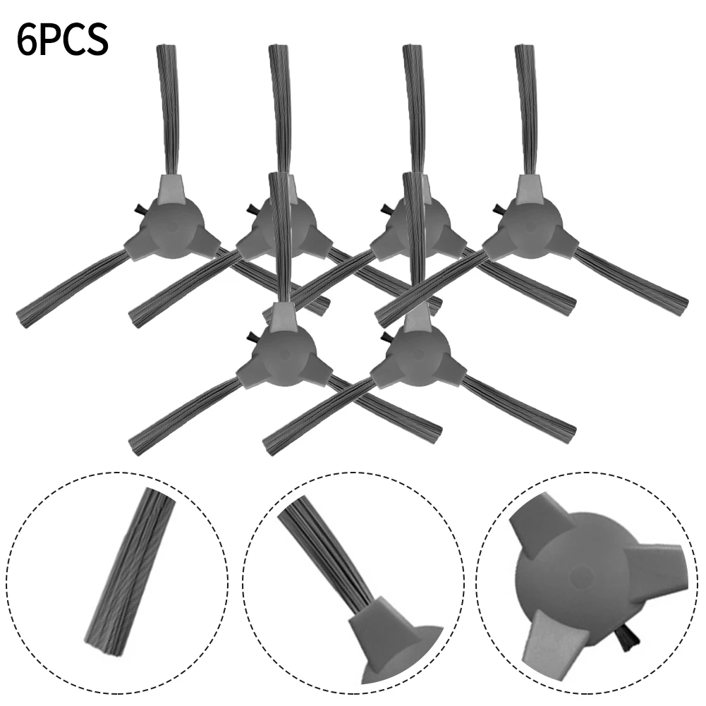 6pcs Side Brushes For Zigma Spark 980 Vacuum Cleaner Replace Accessory Sweeping Robot Handheld Cordless Vac Spare Parts