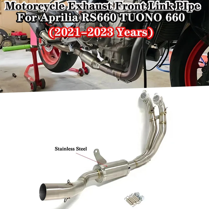 

For Aprilia RS660 RS Tuono 660 2021 2022 2023 Motorcycle Exhaust Escape System Modified 51mm Muffler Stainless Front Link Pipe