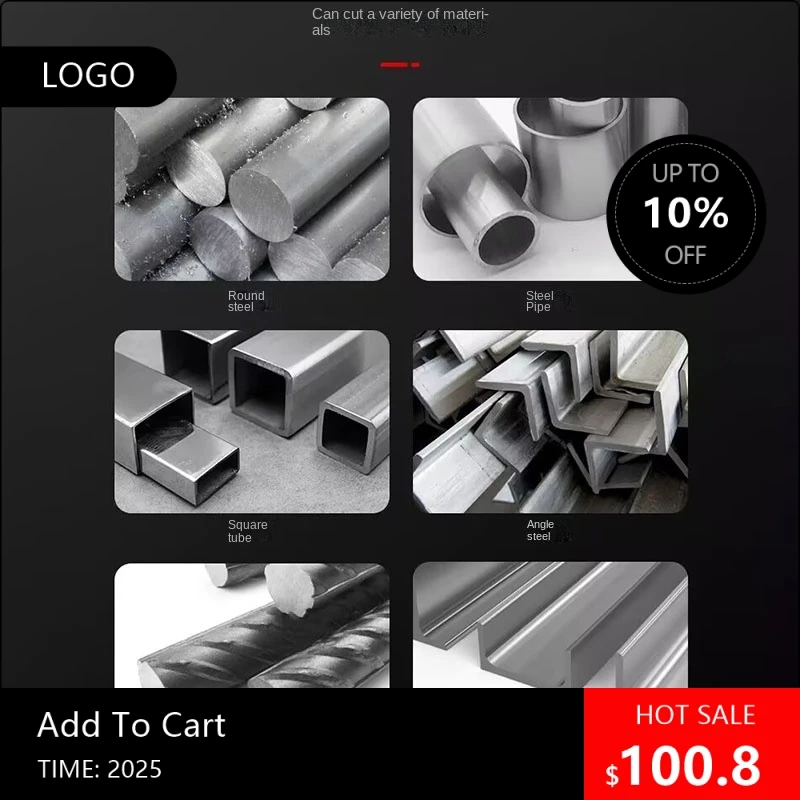 

80892026 Станок для резки стальных прутков с литиевой батареей Ручная плоская стальная квадратная пила для холодной резки стали Круглая сталь