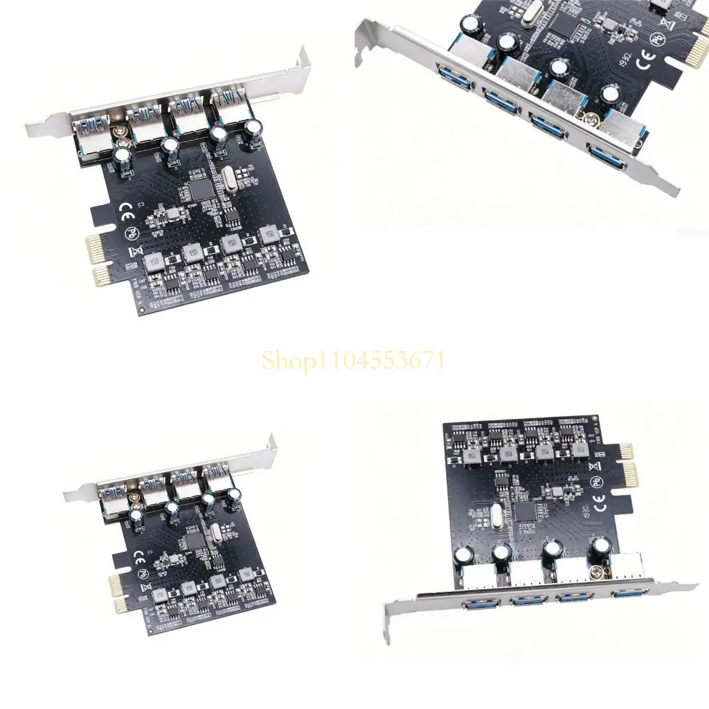 Best Seller Professional 4 Port PCIE To USB3.0 PCIE Expansion Card Adapter Front Bay Expansion Card For Desktop Accessories
