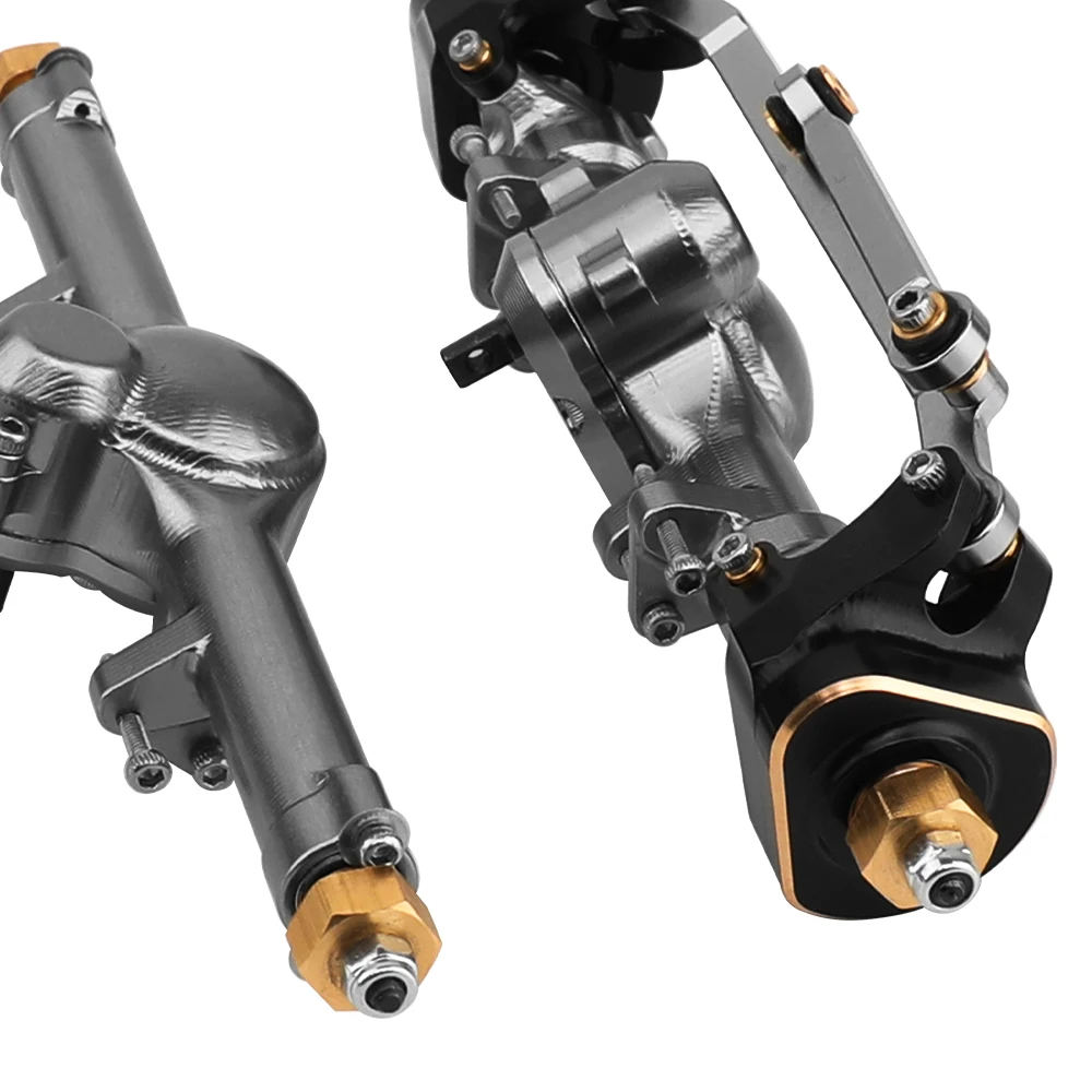 Metal Aluminum Planet Axles + Brass Steering Knuckles 1/24 New Straight Axles for 1:24 Axial SCX24 Upgrade Parts RC Car