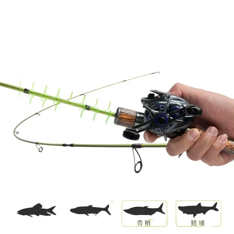 قضيب Luya ul قضيب فم الحصان فائق النعومة من الكربون، مسدس خفيف للغاية بمقبض مستقيم وقضيب فم الحصان #1