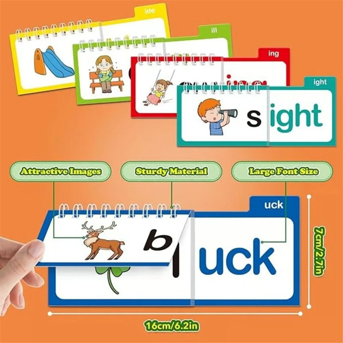 NEW 30 Read and Rhyme Flip Books Word Families Flash Cards Reading Flip Book Letter Educational Reading Games