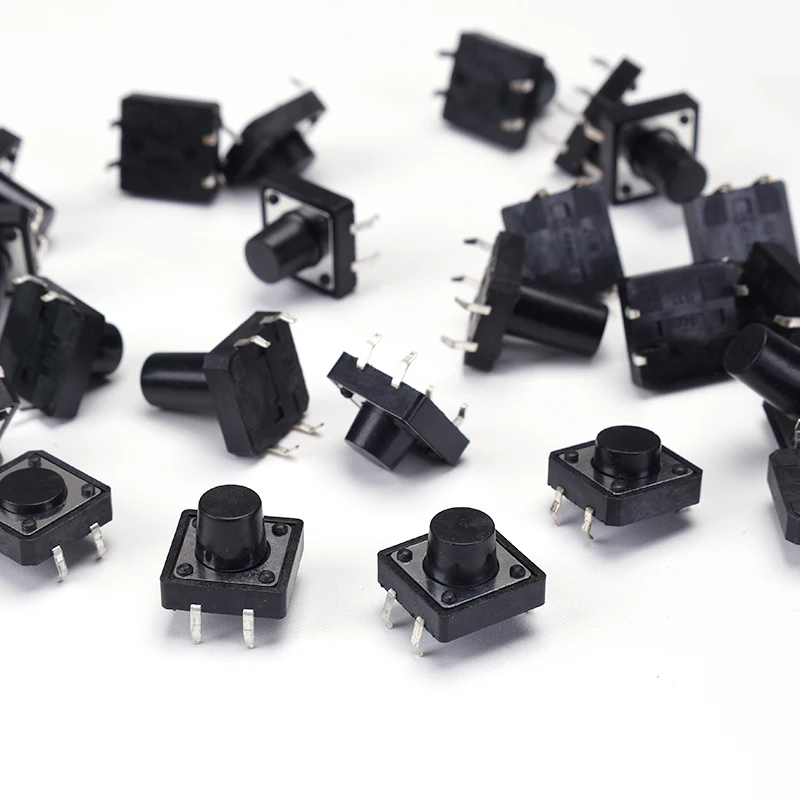 10 Stück 12x12 Tact-Schalter DIP 4-Pin Mikroschalter 4P in verschiedenen Größen 12*12*5MM-12MM für Tastaturen und Elektronik – Detail 3
