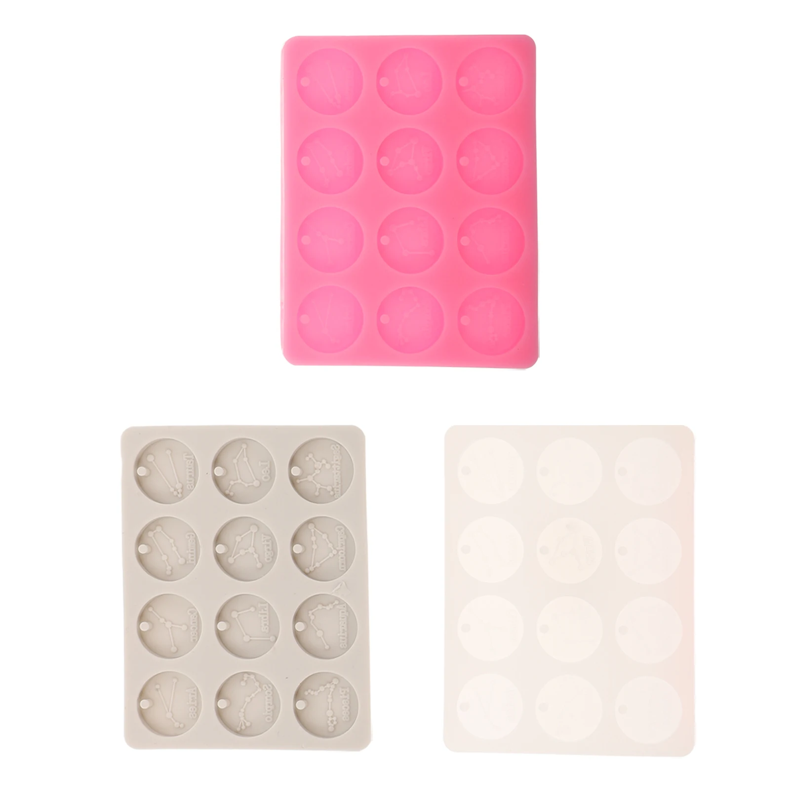 

3 Pcs Mold DIY Jewelry Making Silicone Resin Crafts Flexible Durable Easy Clean Transparent Gifts