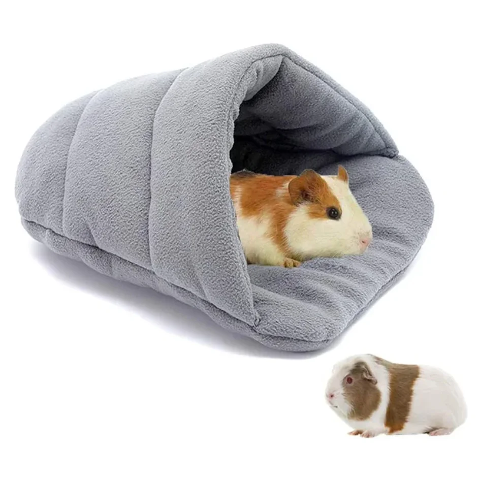 

Guinea Pig Warm Bed Rabbit House Hamster Sleeping Bag Small Pet Cave Nest Soft Fleece Slippers Bed Small Pets Supplies