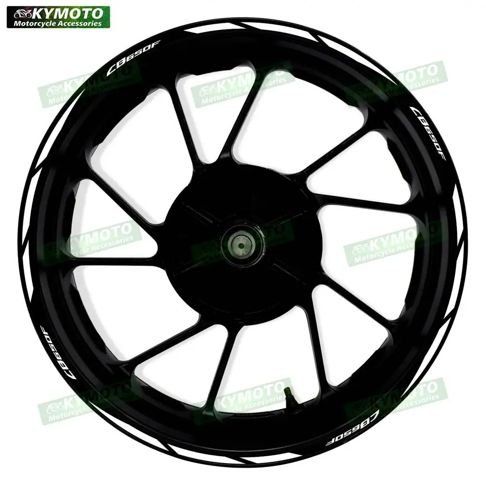 ملحقات الدراجة النارية Honda CB650F CB 650F مقاس 17 بوصة ملصقات العجلات الأمامية والخلفية ملصقات حافة عجلة عاكسة معدلة