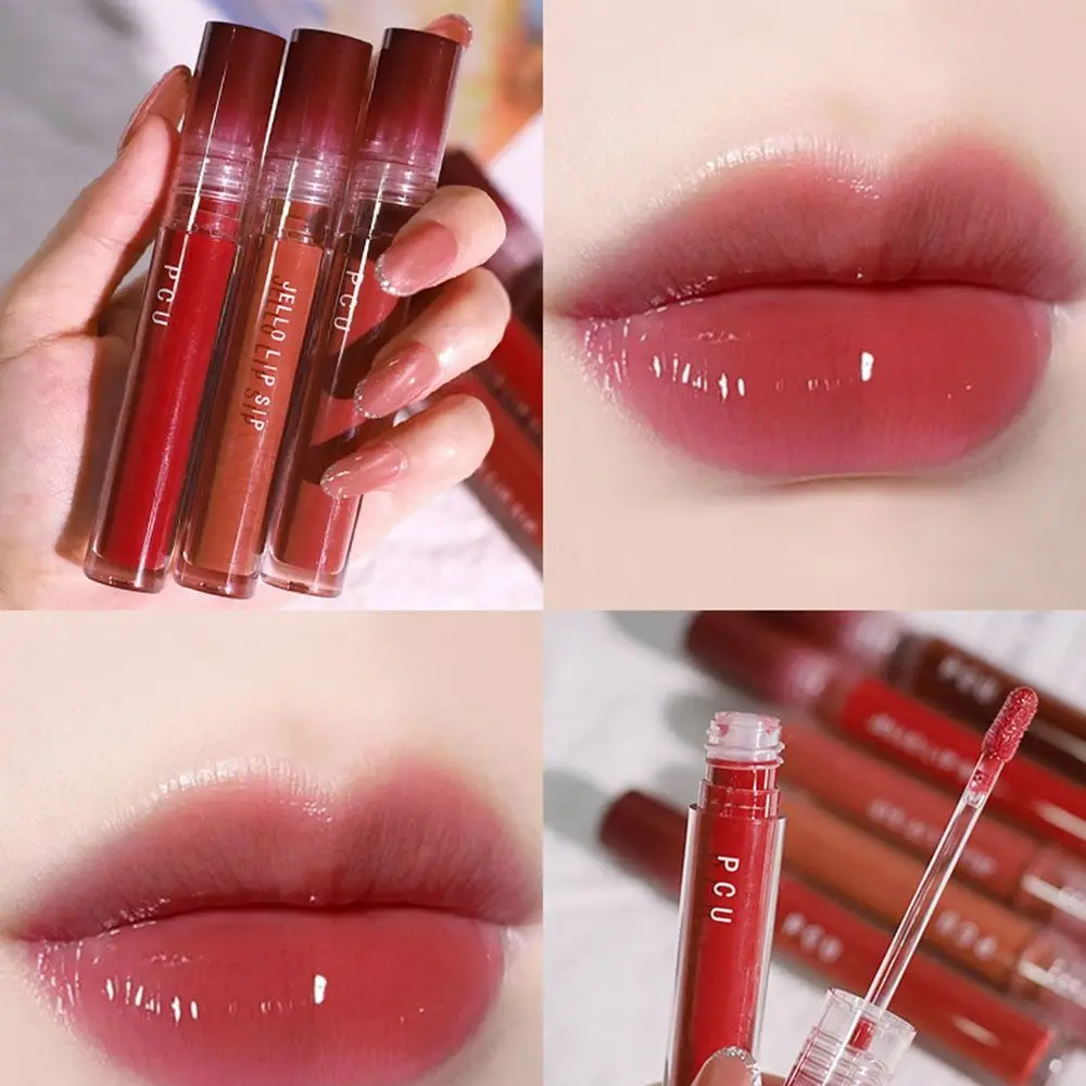 Hydrating 6 Colors Lip Gloss Long Lasting Watery Makeup Cosmetic Lipstick Non Fading Tint Natural Lip Mud Health Beauty