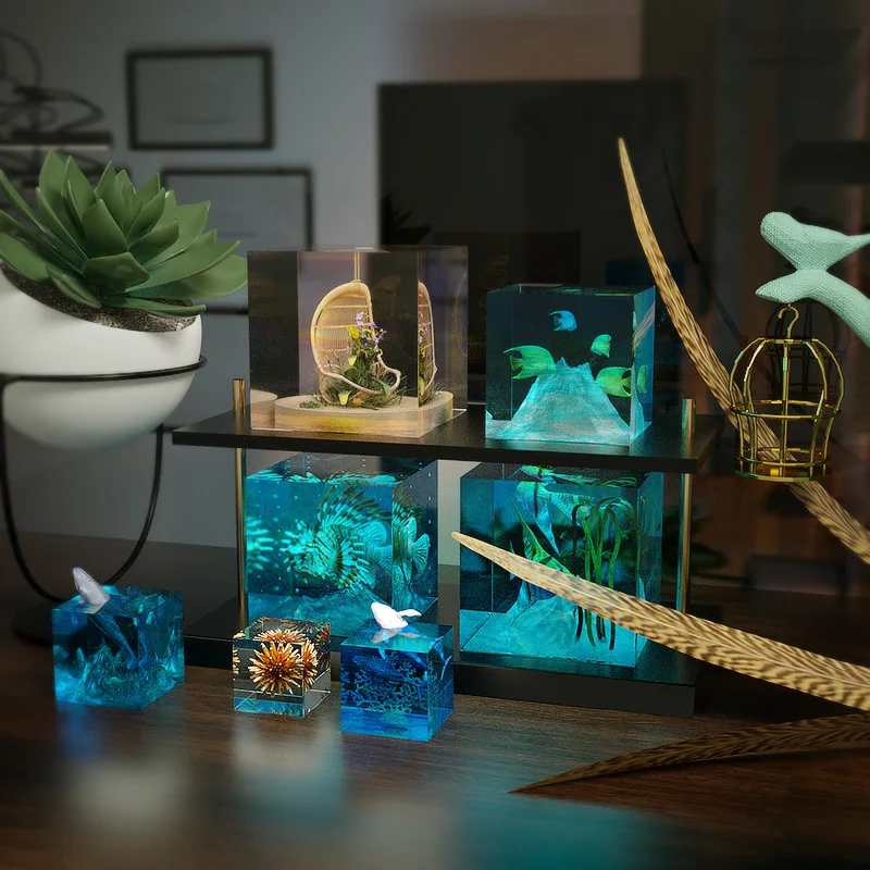 3D Cube UV Resin Molds DIY Biżuteria Wisiorek Ozdoba stołowa Rzemiosło Kryształowe formy silikonowe do żywicy epoksydowej Narzędzie do tworzenia biżuterii — zdjęcie 5