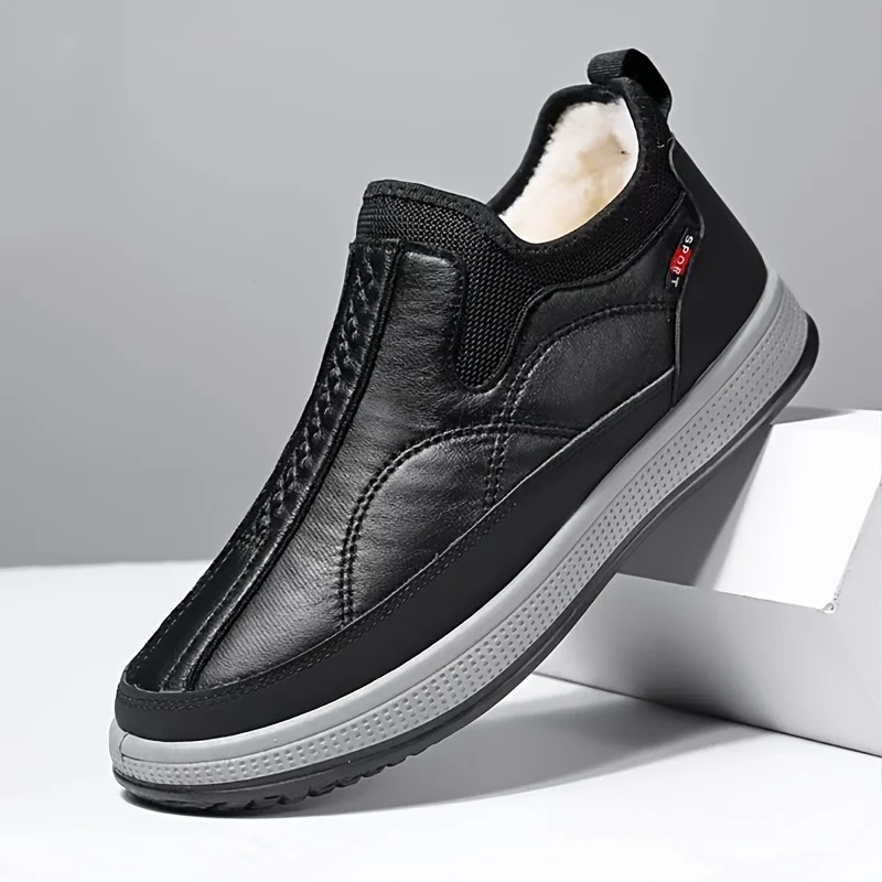 أحذية الثلوج الدافئة للرجال الشتوية الجديدة مع بطانة سميكة غامضة ونعل ناعم للنزهات الشتوية الخارجية والترفيه المنزلي #1