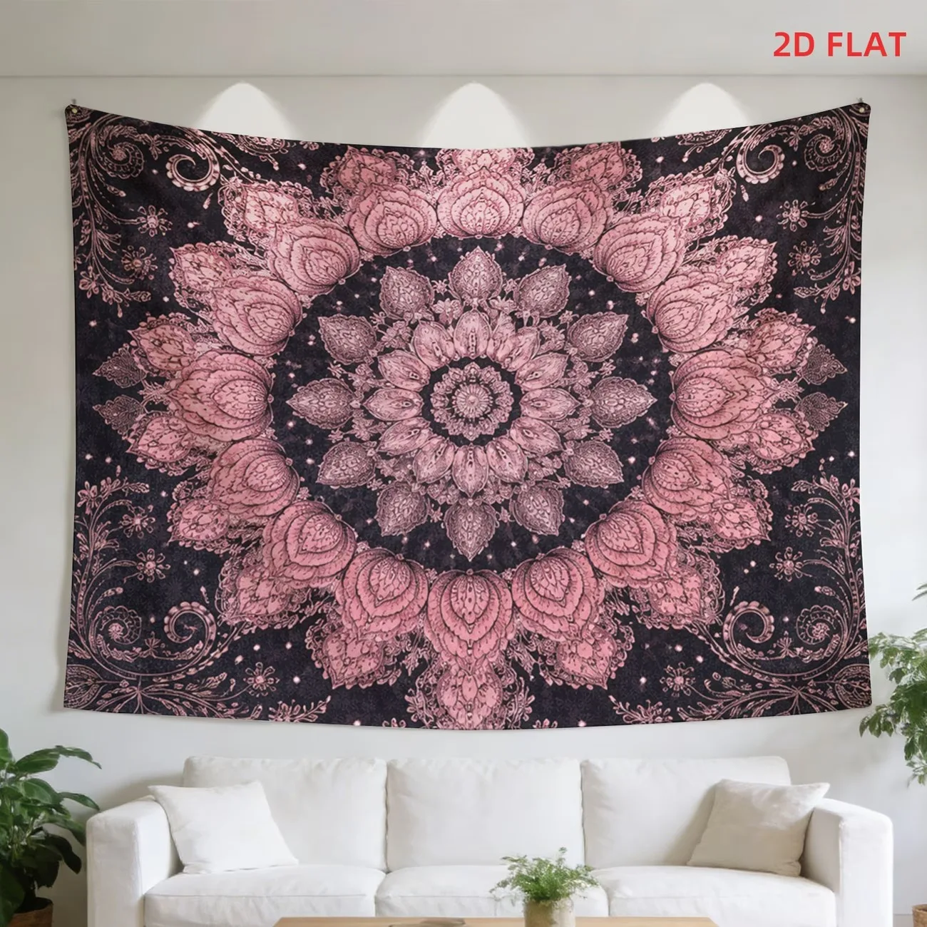 VIKAMA Bohemian Mandala Tapestry - Ethnic Totem Wall Decor - Retro Geometric Wall Hanging Decoration