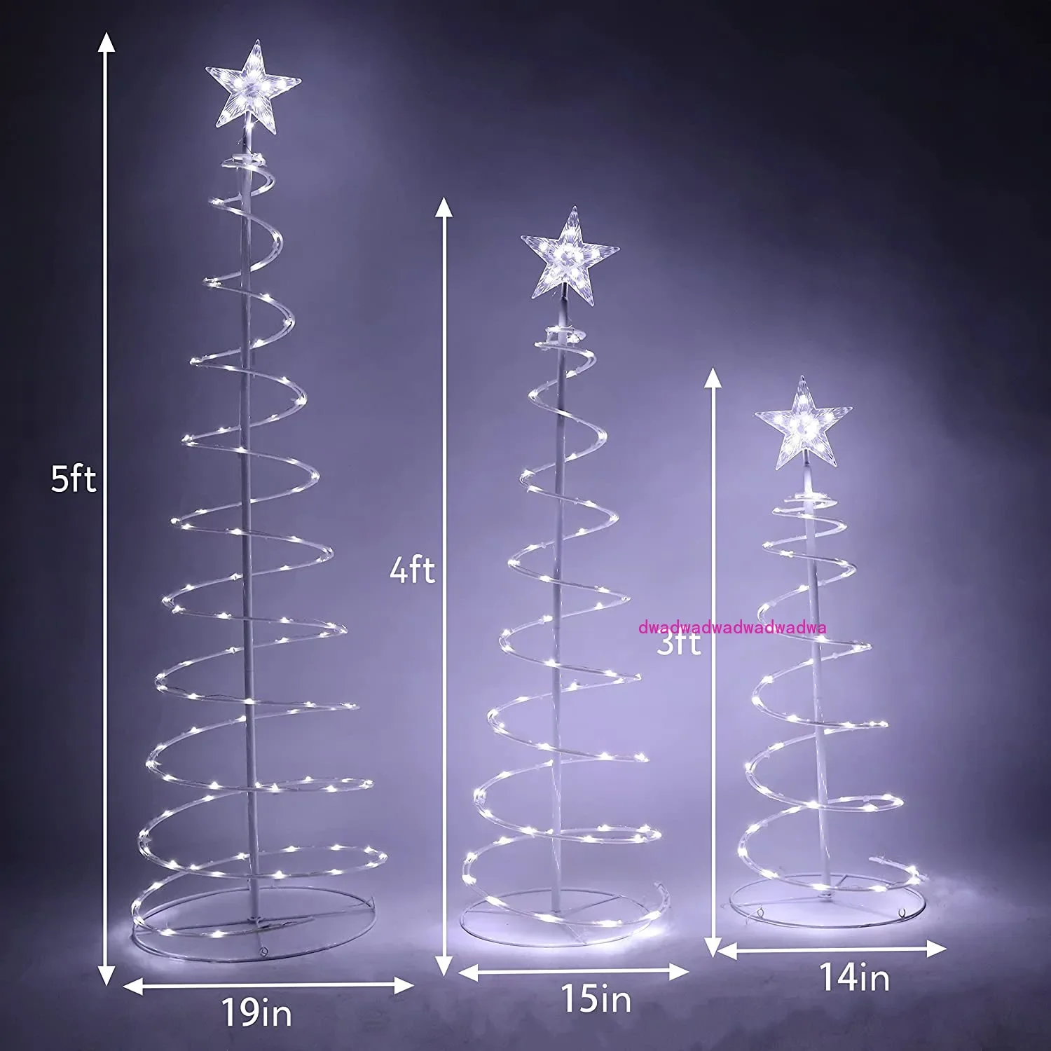 Hot-selling Symphony Spiral Tree Light RGB Simulation Christmas Tree Light Outdoor LED Foldable Point Control Decoration Light