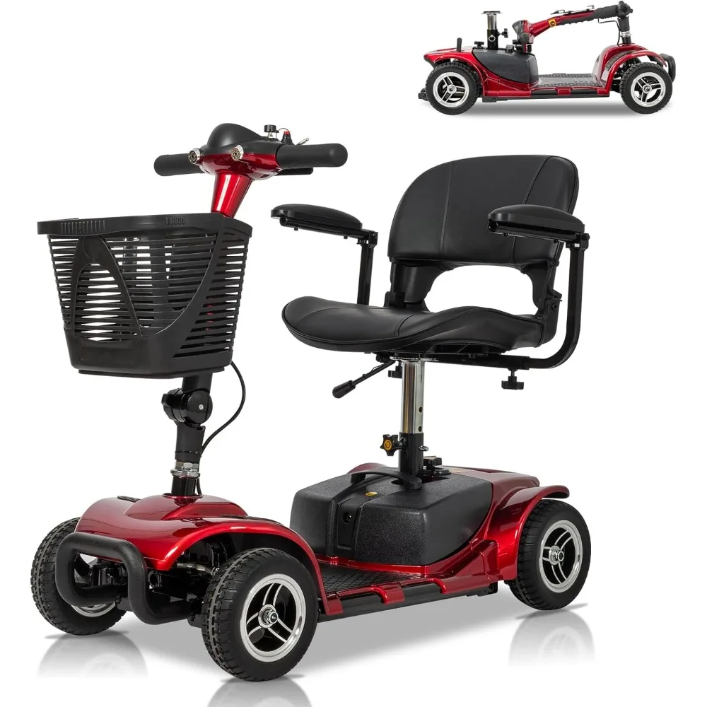 

4 Wheel Mobility Scooter, Foldable Electric Scooter for Adults and Senior, Compact Heavy Duty Mobile Powered Wheelchair