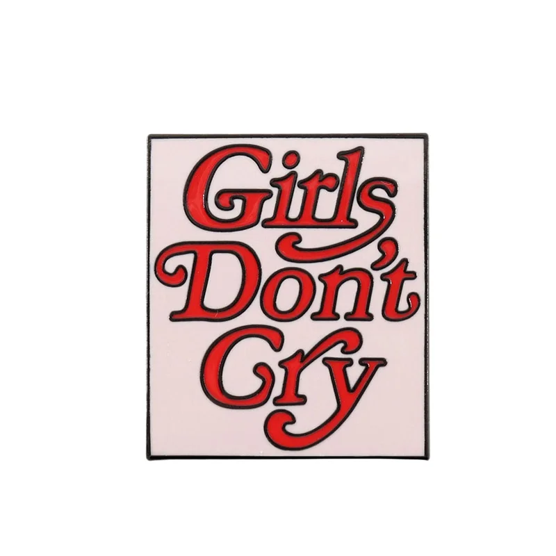 Girls Don't Cry Inspirational Pin Positive Energy Badge Inspirational Alphabet Pin Backpack Bag Hat Accessory Gift