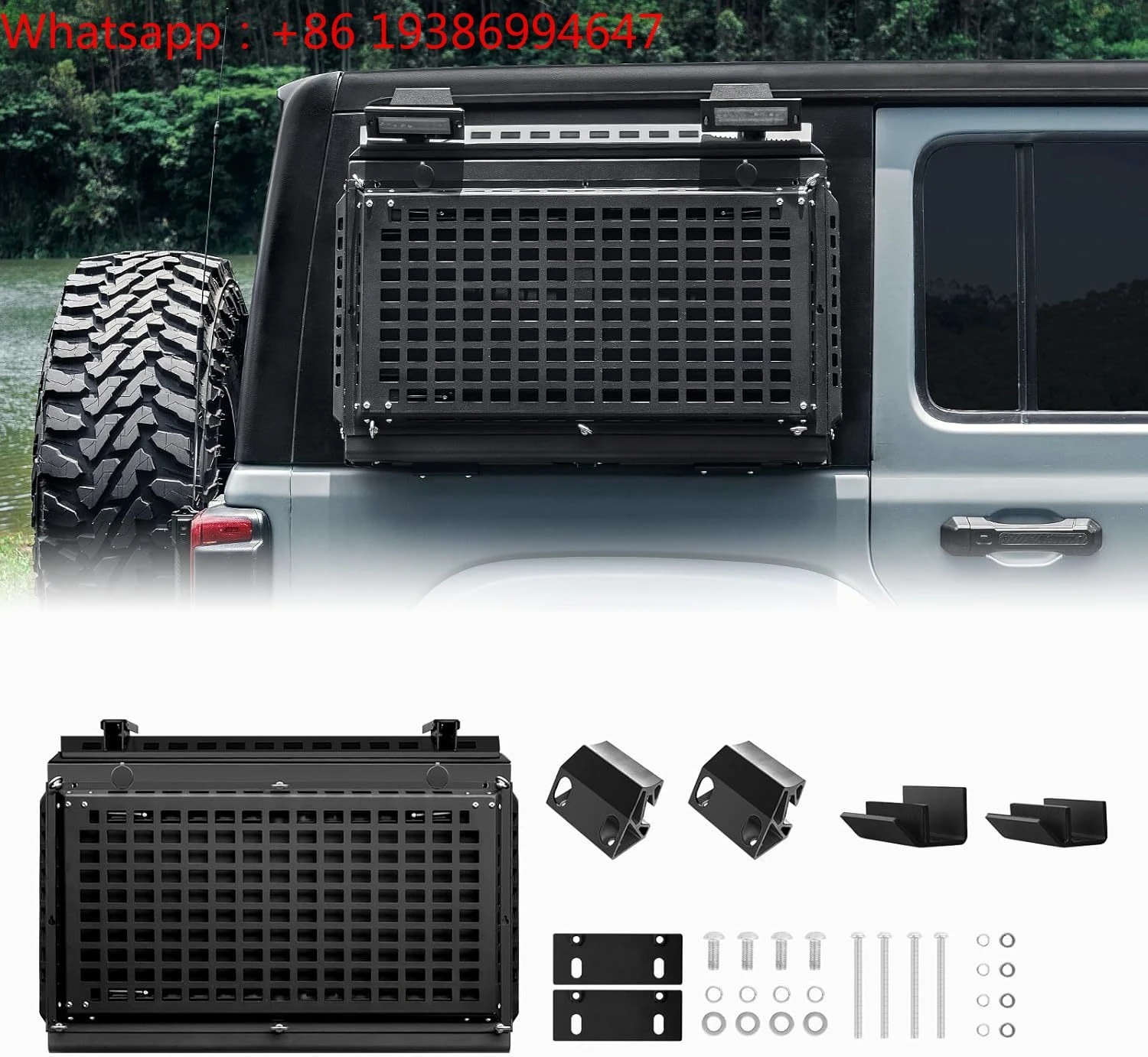 For Maiker Tacmolle Series Aluminum Multifunctional Storage Box With Folding Table for Jeep Wrangler JL Accessories