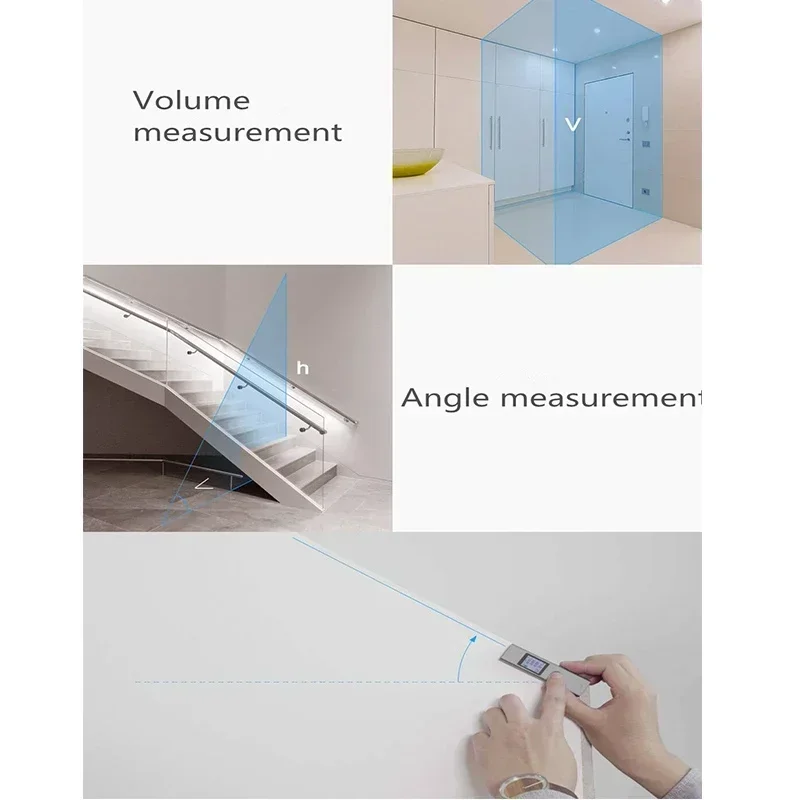 Youpin DUKA 레이저 거리 측정기, 휴대용 USB 충전식 고정밀 측정 레이저 거리 측정기 도구, 25 m, 40m, LS-P LS-1