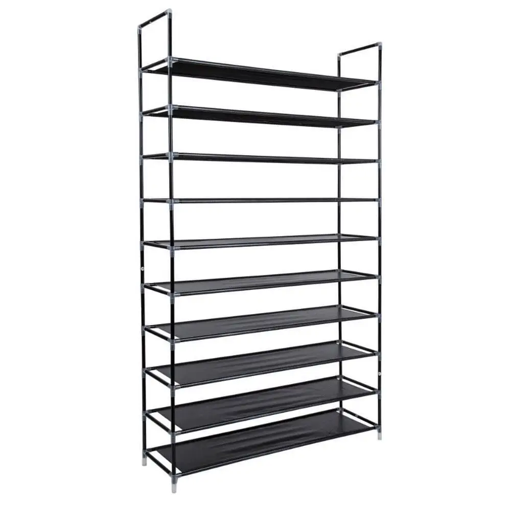 10 Tier 50 Pairs Shoe Rack Organizer Storage Shelf Home Saving Space Non Woven