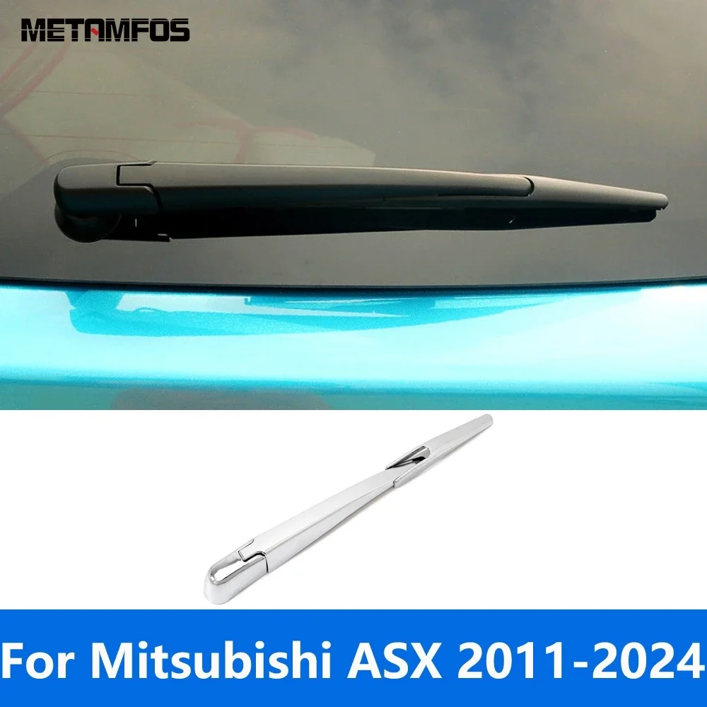 Rear Window Wiper Cover Trim For Mitsubishi ASX 2011-2023 2024 Chrome Windscreen Windshield Wash Strip Accessories Car Styling