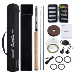 Goture Portable 12FT 3.6M Telescopic Fly Fishing Rod Kit With Carry Tube Bag Cork Carbon Tenkara Rod For Stream Lake Fishing