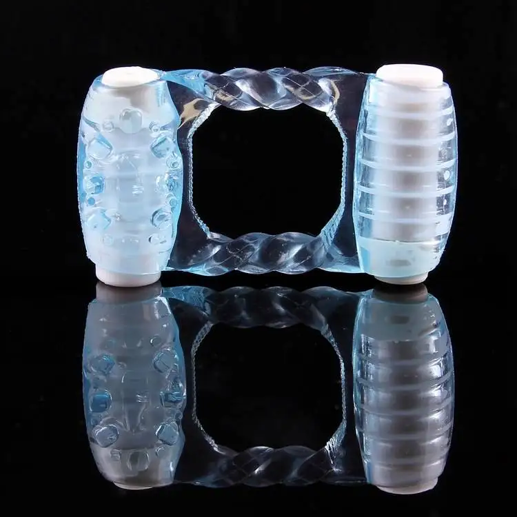 Men Portable Mini Silicone Double Ring Massage Vibrates Relax Body Waterproof DIY Tool Washable Accessories
