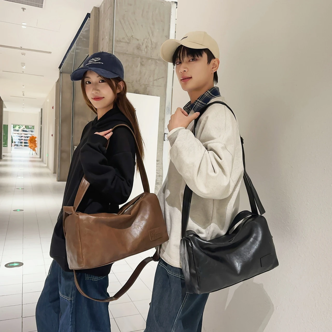 

Модная мужская и женская повседневная сумка из искусственной кожи, новая сумка через плечо, сумка через плечо, сумка через плечо, мужская сумка