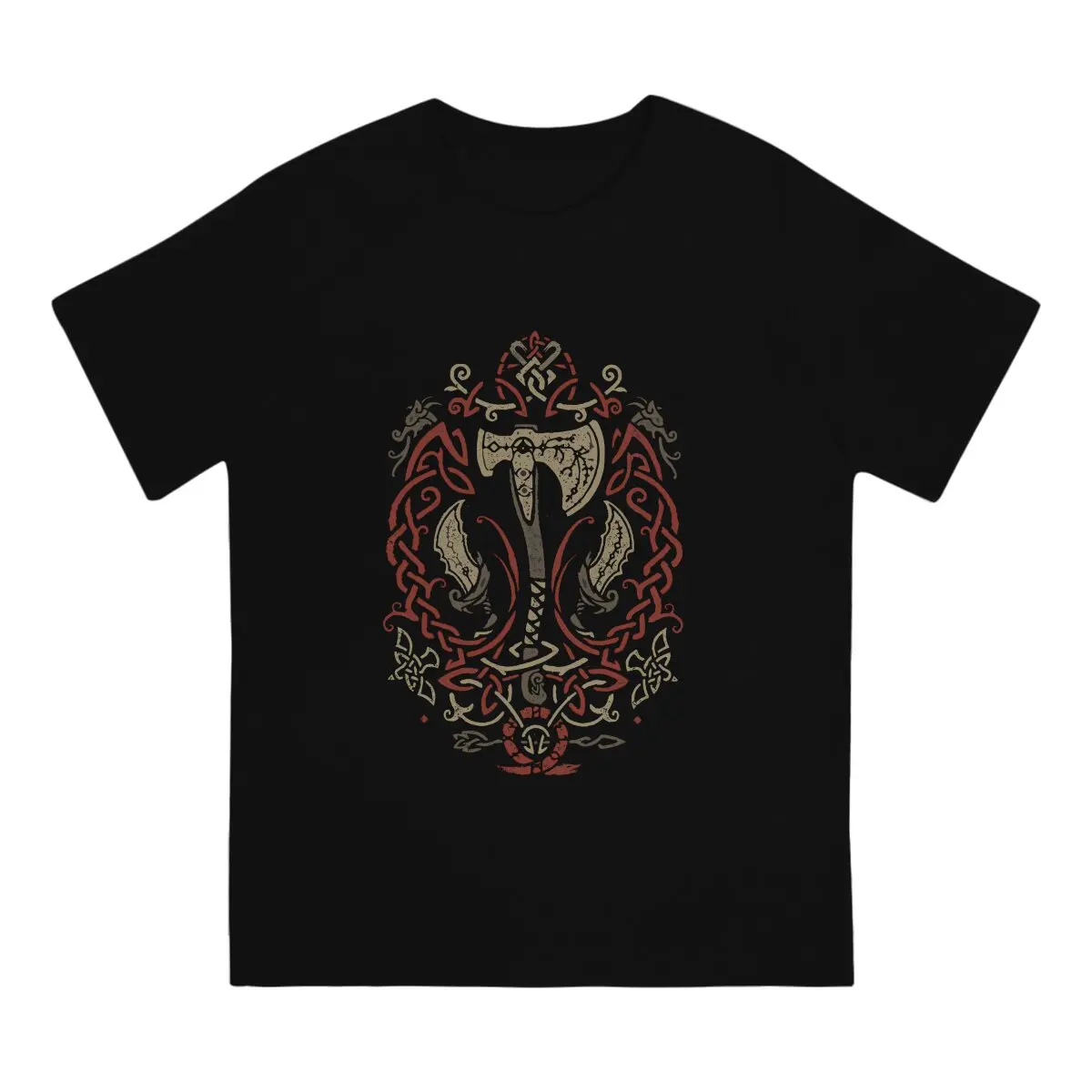 Ragnarok Icon With Kratos And Atreus Casual TShirt God Of War Kratos Printing Tops Casual T Shirt Male Tee Unique Gift Clothes