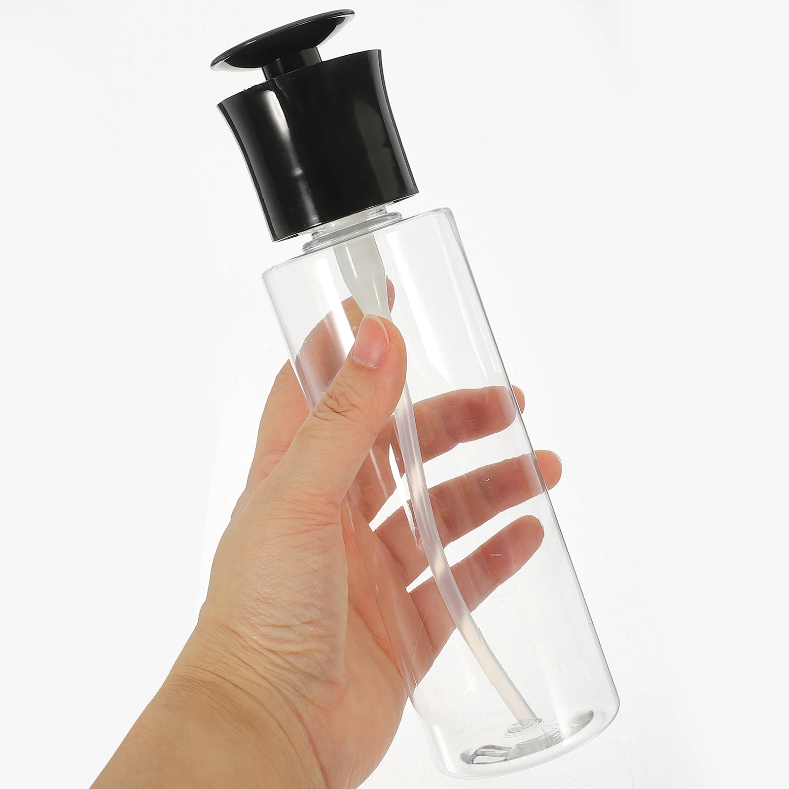 

2pcs 500ml Black Airless Pump Bottles Travel Refillable Containers Portable Lotion Dispenser Cream Sub Bottle Cosmetics Storage