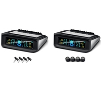 Tire Pressure Monitoring System with USB/Solar Power Charging 0-87PSI Wireless TPMS Digital Display for Trailer Truck