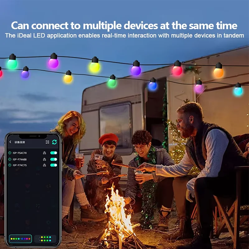 WS2812B RGB LED String Garland Light 10m 5m Smart IC APP Bluetooth Remote Fairy Lights Dreamcolor Garden Party Christmas Decor image 3