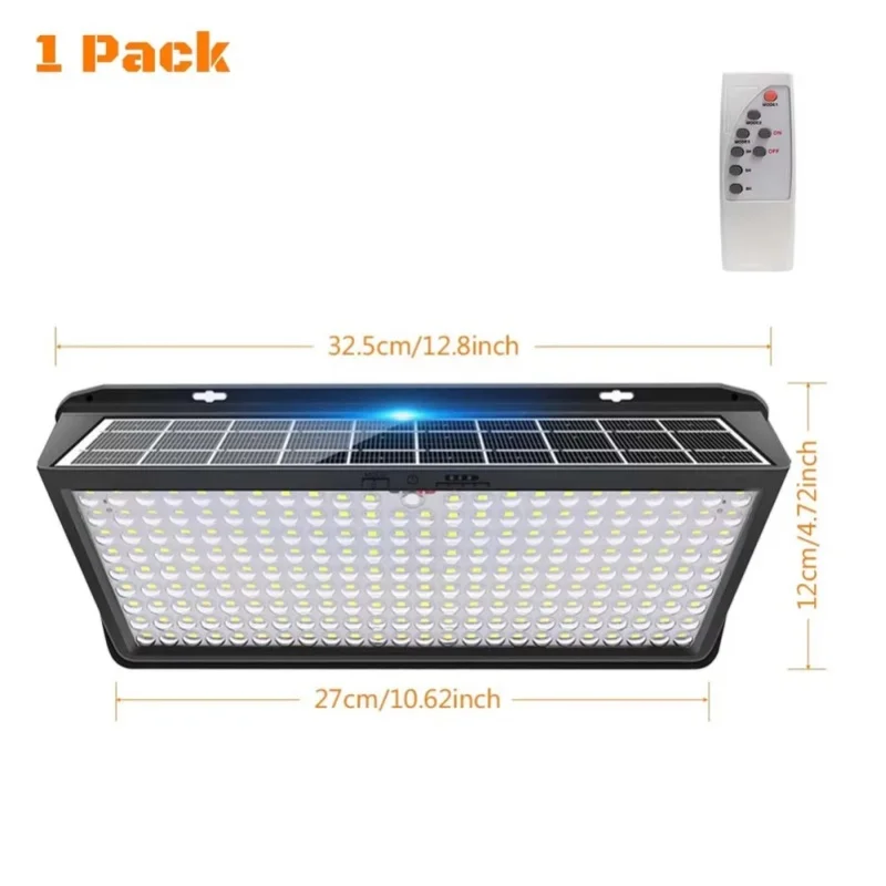 258 LEDs Superhelle Solar-Wandleuchte, Solarleuchten für den Außenbereich, solarbetriebene Flutlichter mit 3 Modi, IP65 wasserdicht für den Außenbereich, Hof und Straße