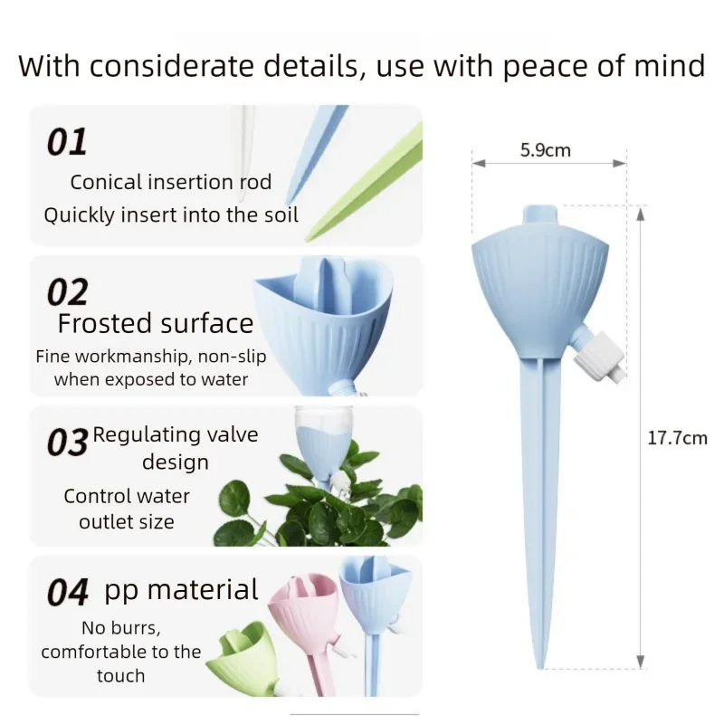 Flower Watering Device Dripper Automatic Watering Adjustable Flow Rate Watering Flower Irrigator Water Seepage Device