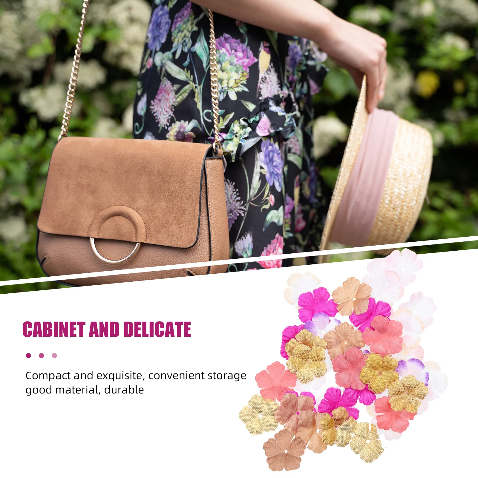 

500Pcs Flower Patches Multicolor Five-Petaled DIY Applique for Clothing Bags Crafts Sewing Decor Garment Accessories