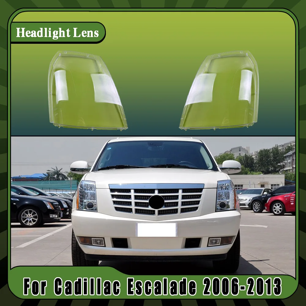 Auto-Lichtkappen, transparente Lampenschirme, Scheinwerferabdeckungen, Ersatz für Originalgläser für Cadillac Escalade 2006-2013.