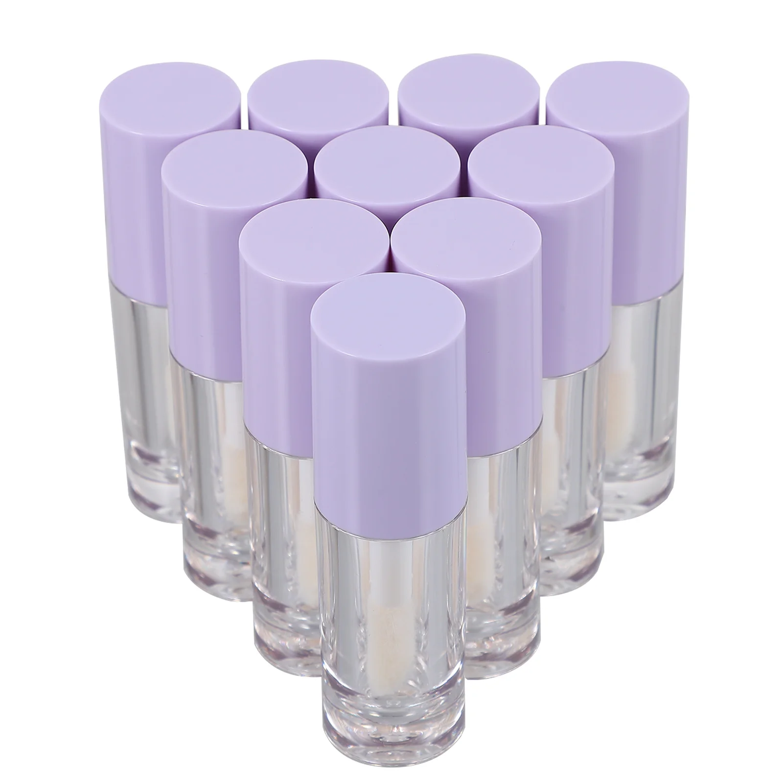 

10pcs 6Ml Transparent Lip Gloss Tubes Portable Bottles Brush Head Leak-Proof Durable Diy Travel Parent-Child Education