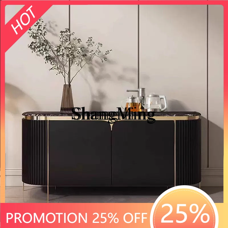 

Новая минималистичная тумба-бар SM с микрокристаллической каменной столешницей для столовой и гостиной, в стиле лёгкой роскоши