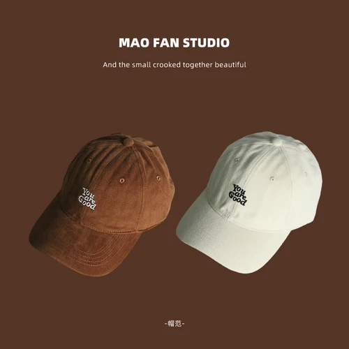 Imagen 2 del producto Gorra marrón con visera para hombre y mujer, moda de verano, informal, Retro americano, gorra de béisbol suave, sombrero pequeño con protección solar