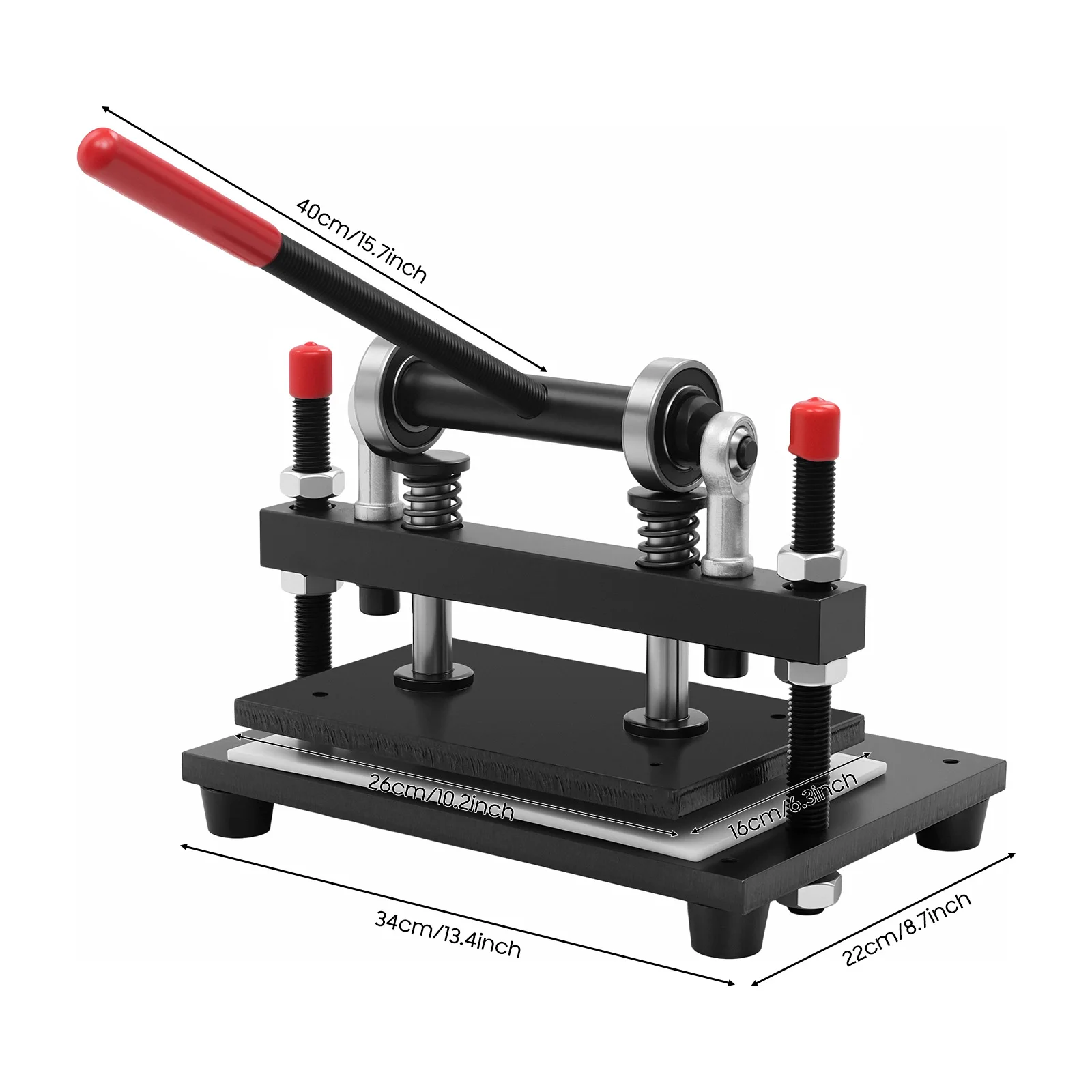 Zware lederen snijmachine Embossingplaat Handmatige stansmachine 0-4 inch drukslag lederen embossingmachine - afbeelding 1