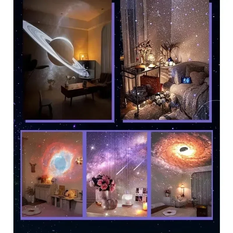 1-12 In 1 Shooting Star 3D Visual Wireless Galaxy Star Projector Speaker Ultra Clear Focus Starry Planetarium Projector