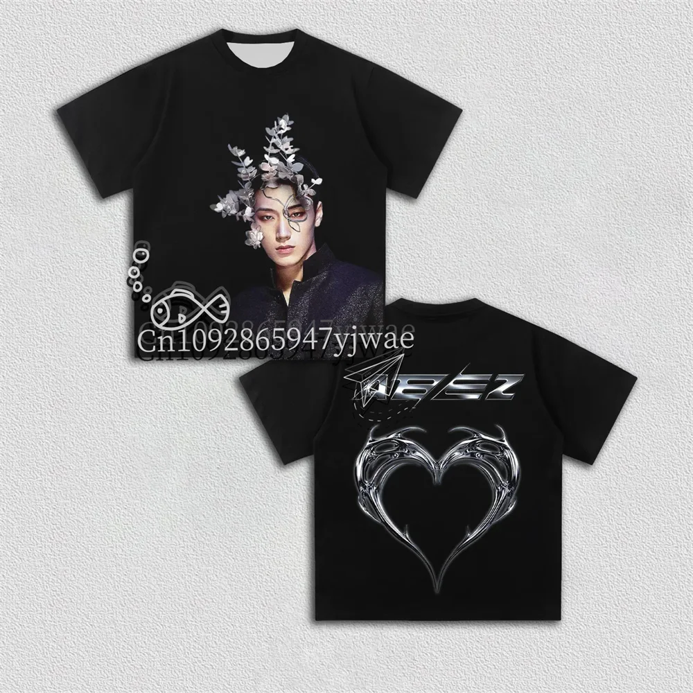 Kpop ATEEZ Hongjoong Seonghwa San Graphic T Shirt O-Neck Short Sleeve Fashion Streetwear Y2k Top Summer Men's Women's T-Shirts