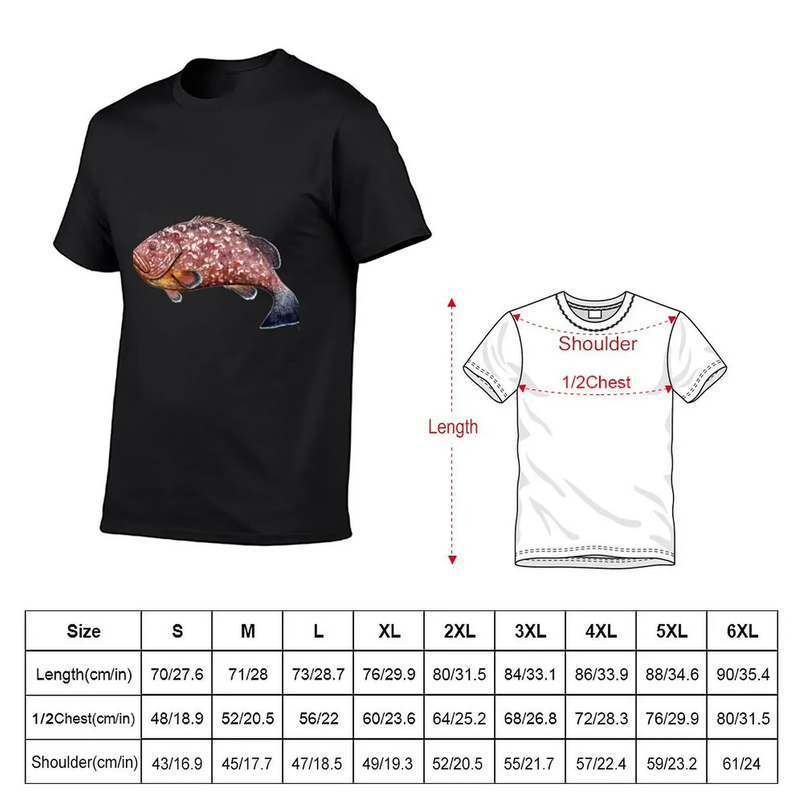 Dusky grouper or merou T-Shirt summer tops anime t shirts kawaii clothes men clothing