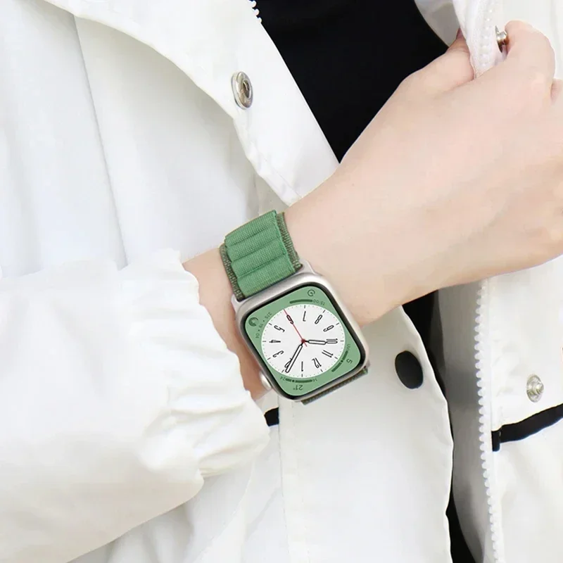 Alpine loop para apple watch ultra 2 banda 44mm 45mm 49mm 40mm 41mm 42mm náilon trilha pulseira correa série 10 9 8 7 6 5 se cinta
