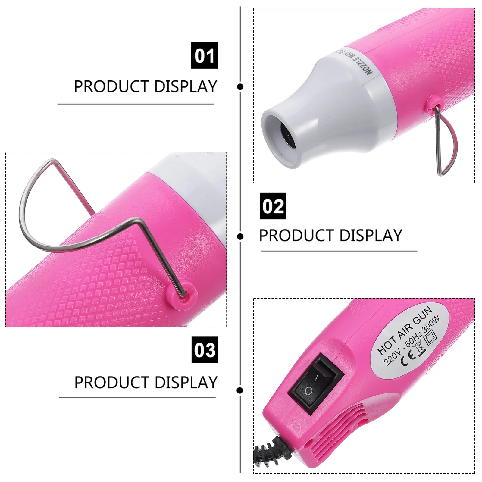 1Set Hot Air Tool Portable Handheld Heat Device Au Plug Long Cord Lightweight DIY Embossing Polymer Clay Electrical Heat Tool