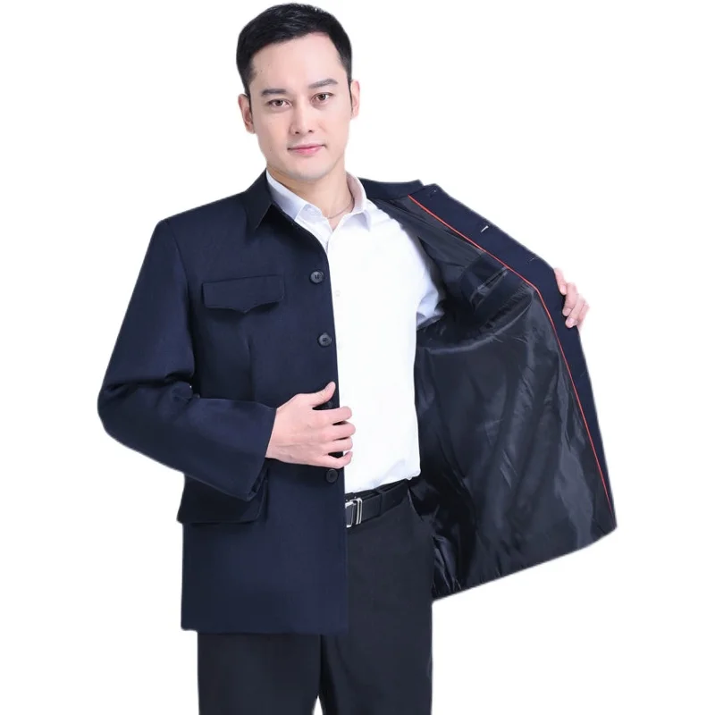 Zhongshan Clothing Men's Middle-Aged and Elderly Dad Clothing  Autumn and Winter  Grandpa Old-Fashioned Clothes Undress Uniform