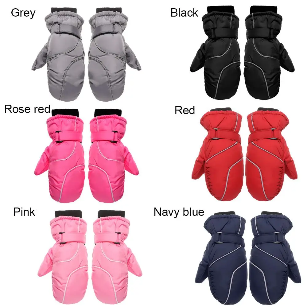 Nueva moda espesar cálido invierno nieve Snowboard guantes de esquí manopla de manga larga a prueba de viento impermeable