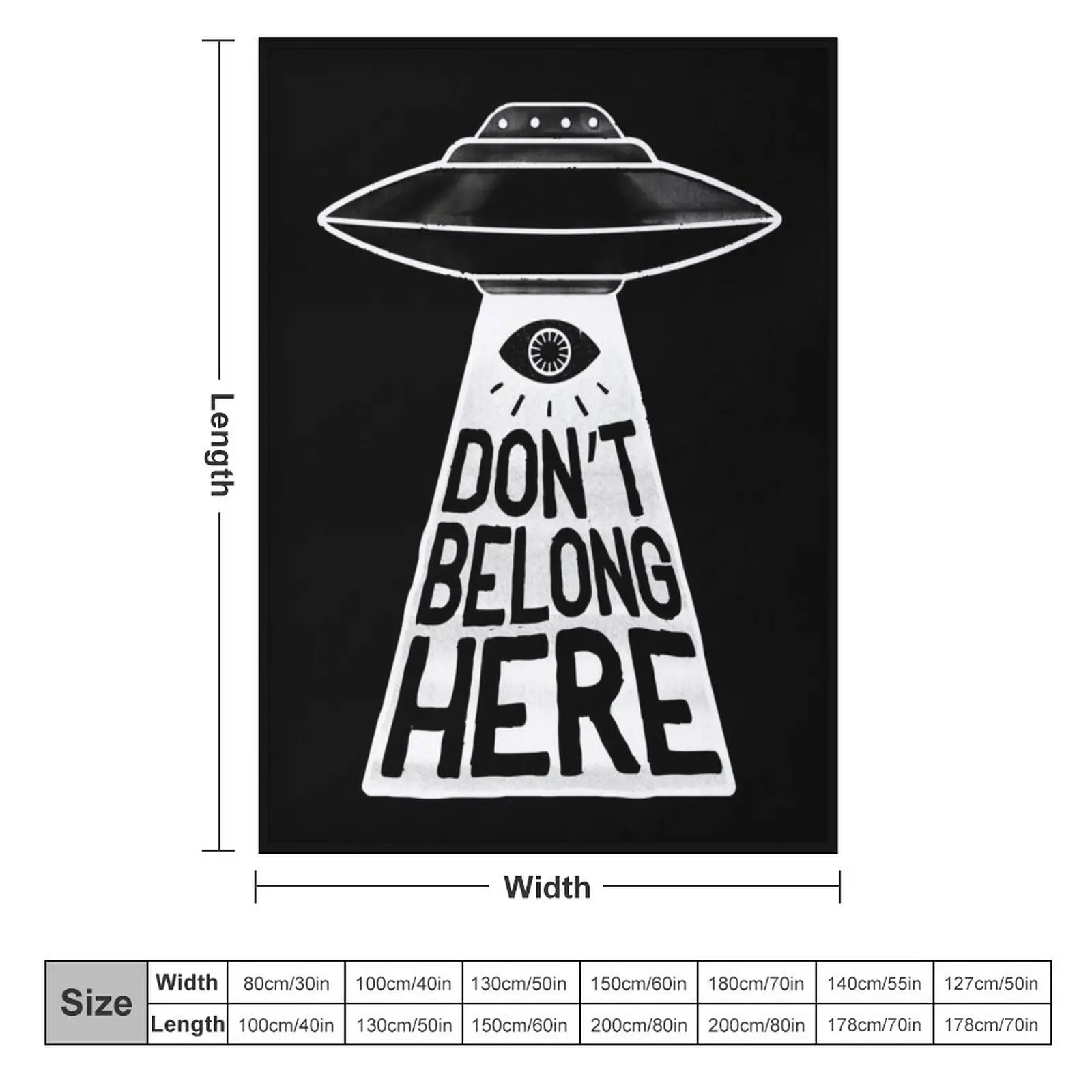 Beam Me Up UFO Throw Blanket Hairy Bed Blankets