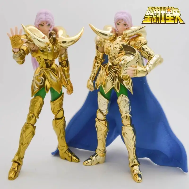 Mst Saint Seiya Myth Anime Figures Mu Metal Horn 24k Clot Aries Action Figures Pvc Christmas Gift For Children Toys Xmas Gift