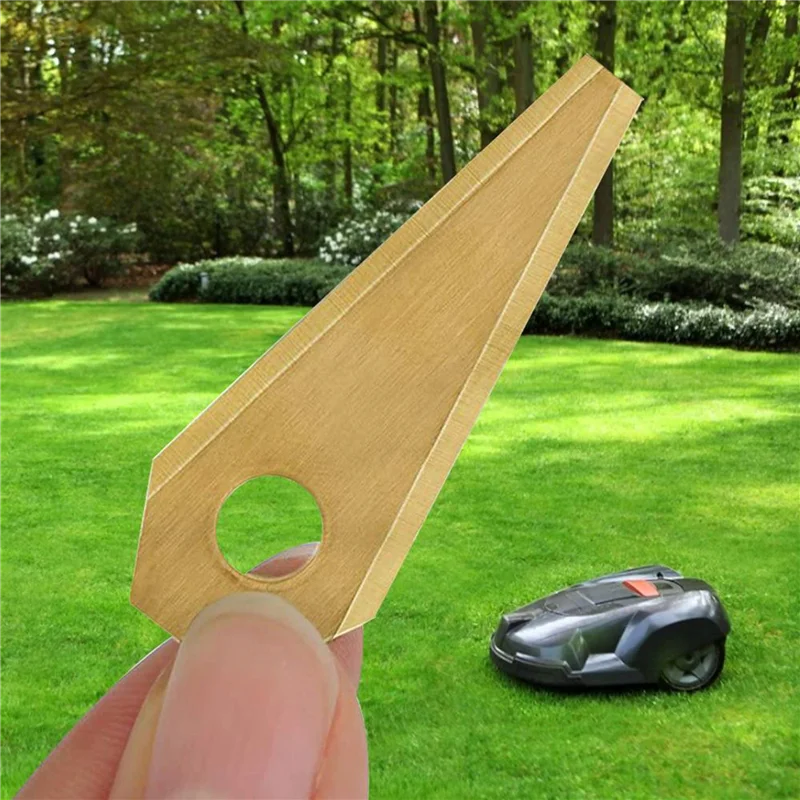 AT21-36PCS 49X19X1MM Robot Mower Titanium Replacement Blade Anti-Rust Durable Mower Cutter For Indego Easy To Install