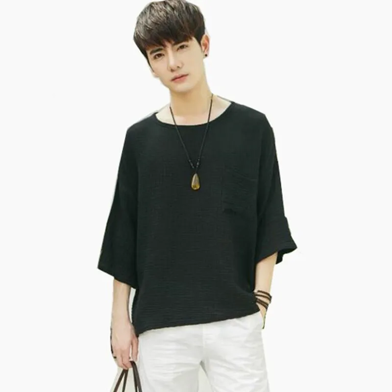 Plus size cotton Linen Men Shirts Half Sleeve Brand comfortable loose casual men blouse ,large size vintage shirts M- 5XL 6XL